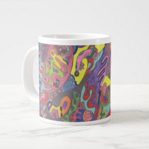 Animierte Farbe, originell abstrakt Jumbo-Tasse