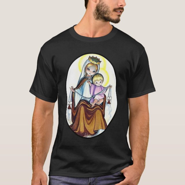 Animierte Jungfrau Mary T-Shirt (Vorderseite)