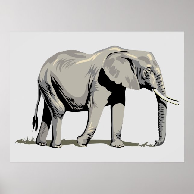 Animierter Elefant Poster (Vorne)