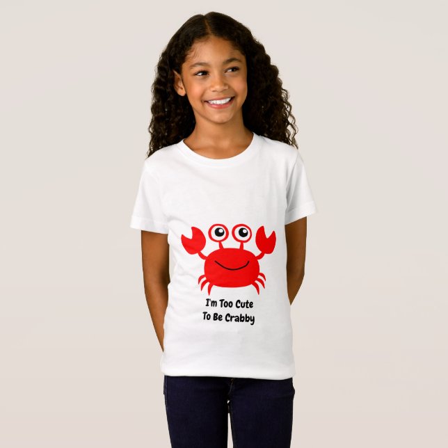 Animierter glücklicher Rotkrebs T-Shirt (Vorne ganz)