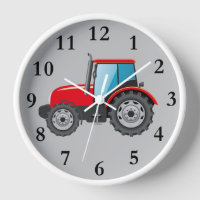 Animierter Red Traktor rund um die Uhr