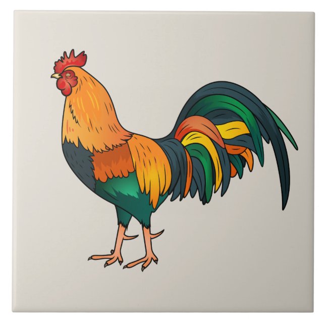 Animierter Rooster Fliese (Vorderseite)