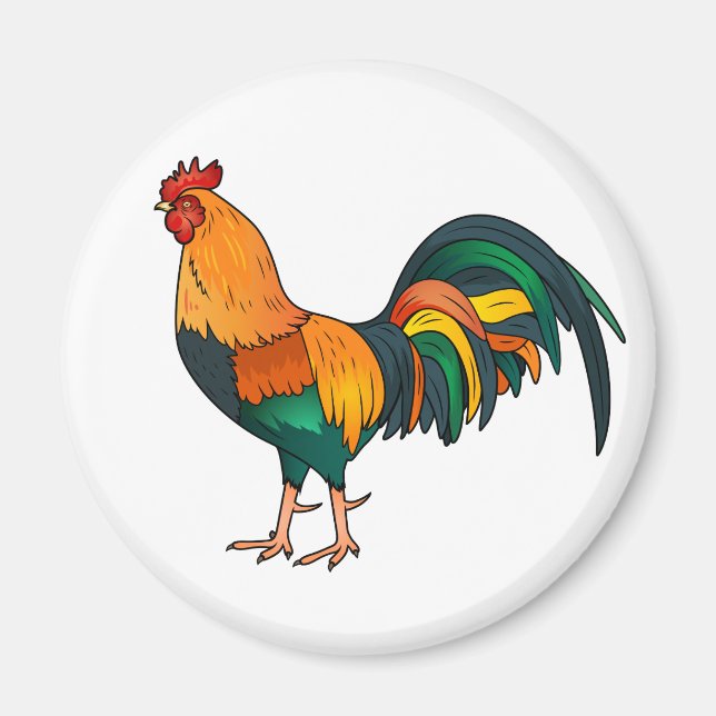 Animierter Rooster Magnet (Vorne)