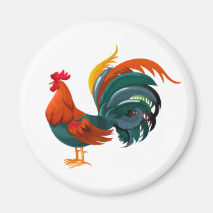 Animierter Rooster Magnet