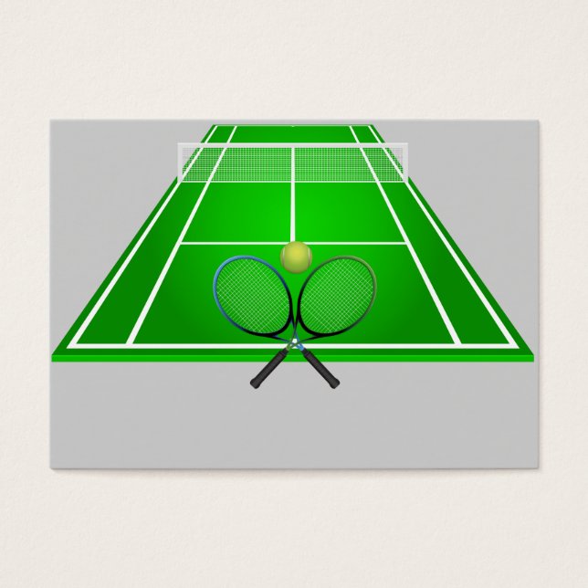 Animierter Tennisplatz und Schläger (Vorderseite)