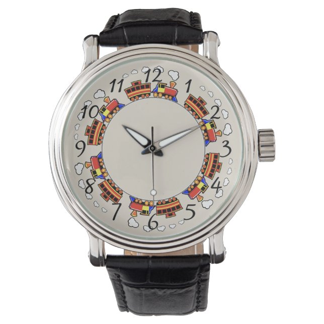 Animierter Zug Armbanduhr (Vorderseite)