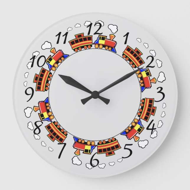 Animierter Zug Große Wanduhr (Vorderseite)