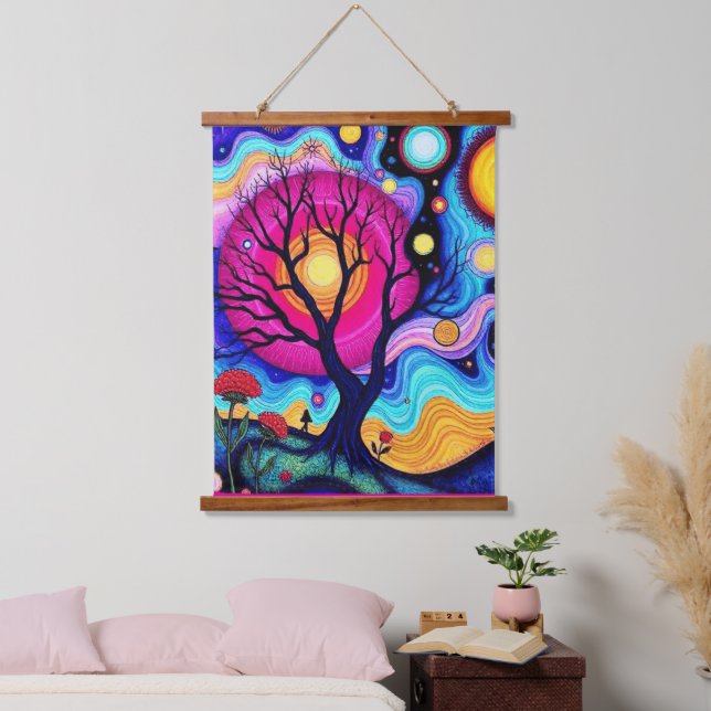 ANIMISM WANDTEPPICH MIT HOLZRAHMEN (Schlafzimmer)