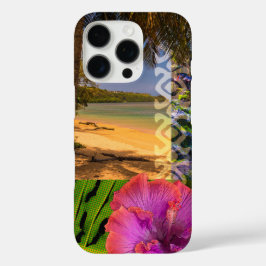 Anini Beach, Kauai Hawaiian Collage  iPhone 16 Pro Hülle