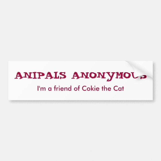 Anipals anonymer Autoaufkleber (Vorne)