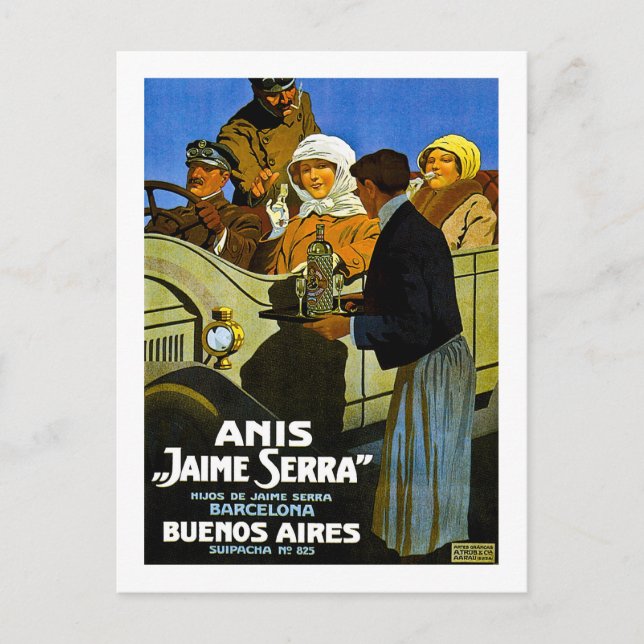 Anis Jaime Serra Buenos Aires - Vintage Ad Postkarte (Vorderseite)
