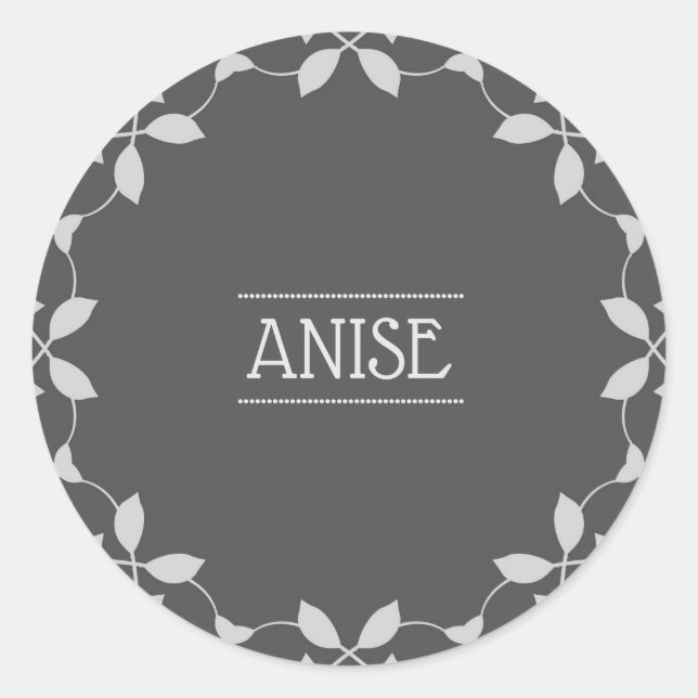 Anise Spice Jar Sticker Labels (Vorderseite)