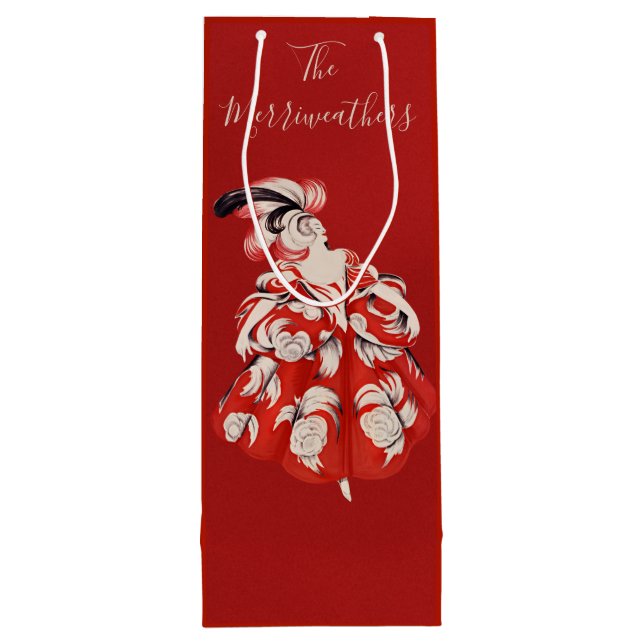 Anisette Red Wine Gift Bag Geschenktüte Für Weinflaschen (Rückseite)