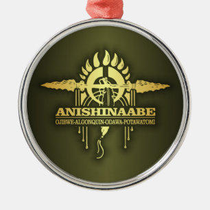 Anishinaabe 2o ornament aus metall