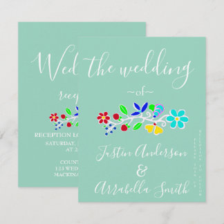 Anishinaabe Florale Erdbeer Hochzeitseinladung Einladung