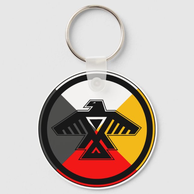 Anishinabek Dodem & 4 Directions Keychain Schlüsselanhänger (Vorderseite)