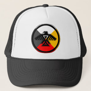 Anishinabek Dodem u. 4 Richtungs-Hut Truckerkappe