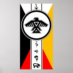 Anishinabek Dodem u. 4 Richtungs-Plakat Poster