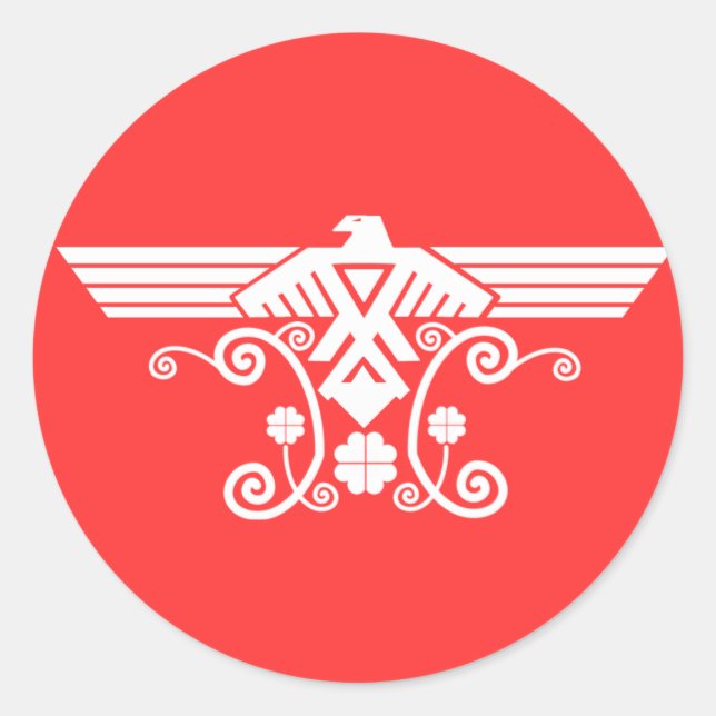 Anishinabek Thunderbird V4-Aufkleber Runder Aufkleber (Vorderseite)