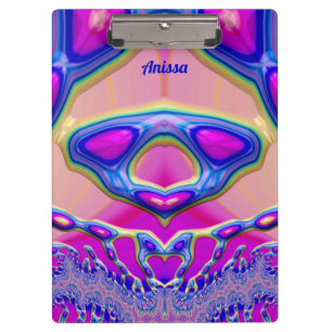 ANISSA ~ BIZARRE 3D! ~ Pink Blue Green Original Klemmbrett