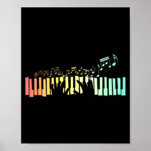 Anist-Tastaturen Musiknoten Ano Poster