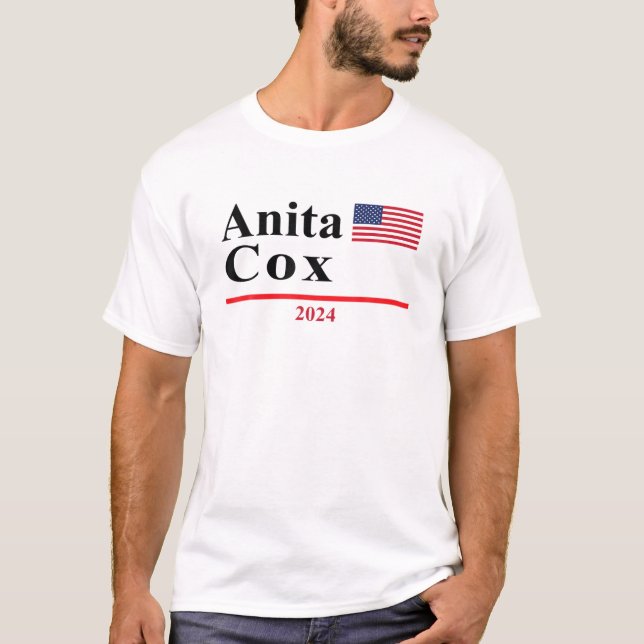 Anita Cox Funny Präsidentschaftswahl 2024 Parody T-Shirt (Vorderseite)