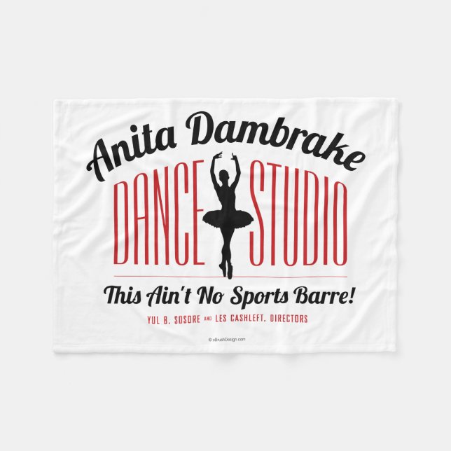 Anita Dambremse Dance Studio Fleecedecke (Vorderseite (Horizontal))