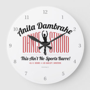 Anita Dambremse Dance Studio Large Clock Große Wanduhr
