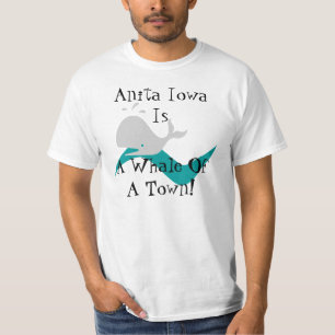 Anita Iowa Promo ein Wal eines StadtRetro Shirts