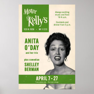 Anita O'Day Jazzplakat - Mister Kelly's - Chicago Poster