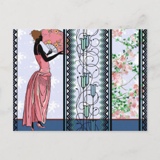 Anjanette in Peach & Blue - Postkarten