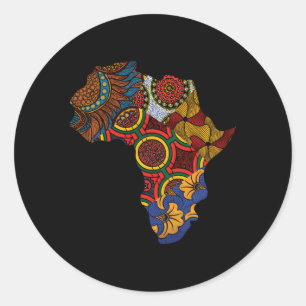 Ankara African Map von Berts Runder Aufkleber