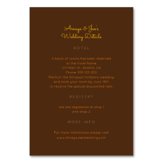 Ankara African Wedding Details 2-seitige Beilagenk Tischnummer