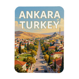 Ankara Anatolische Hügel Türkei Reise Magnet