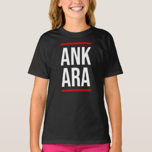 Ankara Fett Block Typografie T-Shirt