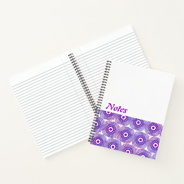 Ankara-Muster lila Notebook Notizbuch (Innenseite)