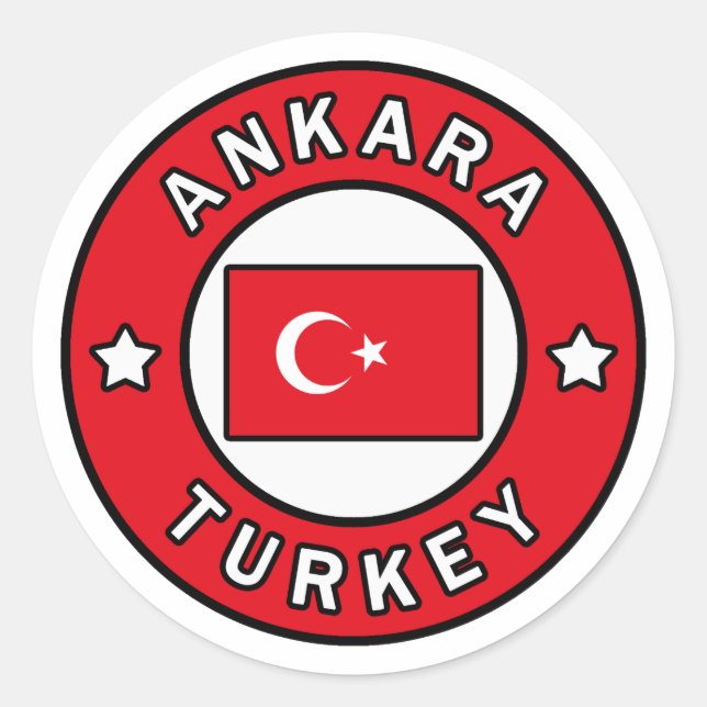Ankara Türkei Runder Aufkleber (Vorderseite)