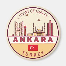 Ankara Turkey Skyline Emblem