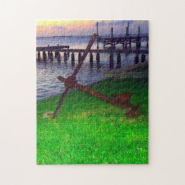 Anker am Sonnenuntergang Puzzle