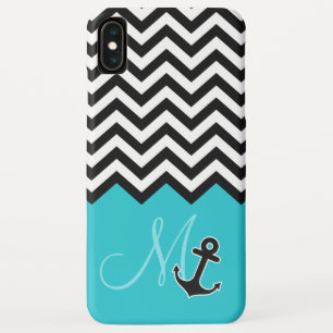 Anker-Aqua-blaues Zickzack Muster-stilvolles Case-Mate iPhone Hülle