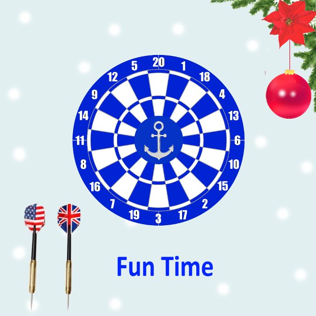 Anker auf dem Blue and White Dart Board Dartscheibe (Von Creator hochgeladen)