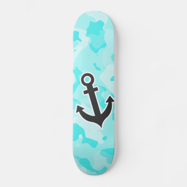 Anker auf der Camouflage Celeste; Camouflage Skateboard (Vorderseite)