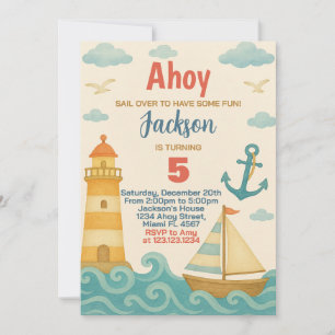 Anker Aweigh! Einladung zum Geburtstag