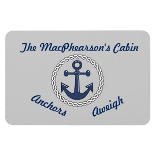 Anker Aweigh graue Stateroom Tür-Markierung Magnet