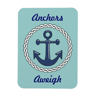 Anker Aweigh Vert. Stateroom Tür-Markierung Magnet