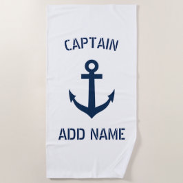 ANKER-Badetuch kundenspezifischen Bootskapitäns Strandtuch
