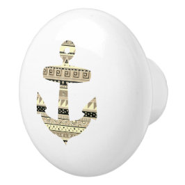 Anker Beige Tribal Stripes Nautical Drawer Knopf Keramikknauf