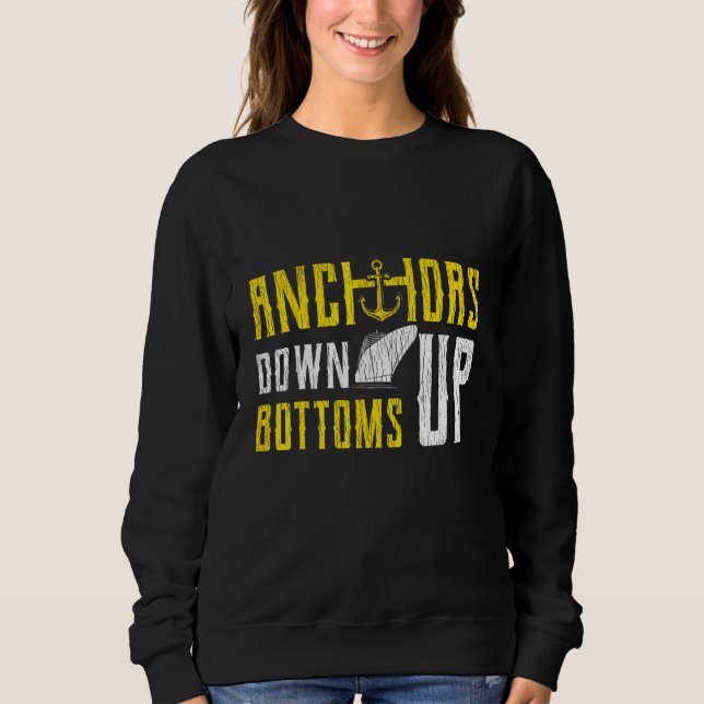 Anker Bootfahren Kreuzfahrtschiff Sweatshirt (Vorderseite)