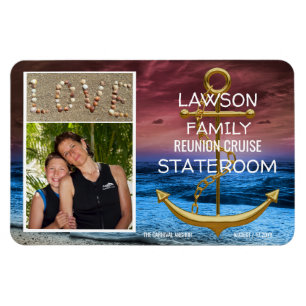 Anker Cruise Stateroom Door Marker Wiedersehen Fot Magnet