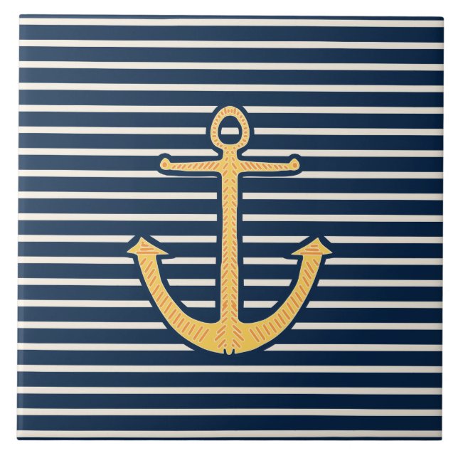 Anker der Navy Stripes Fliese (Vorderseite)